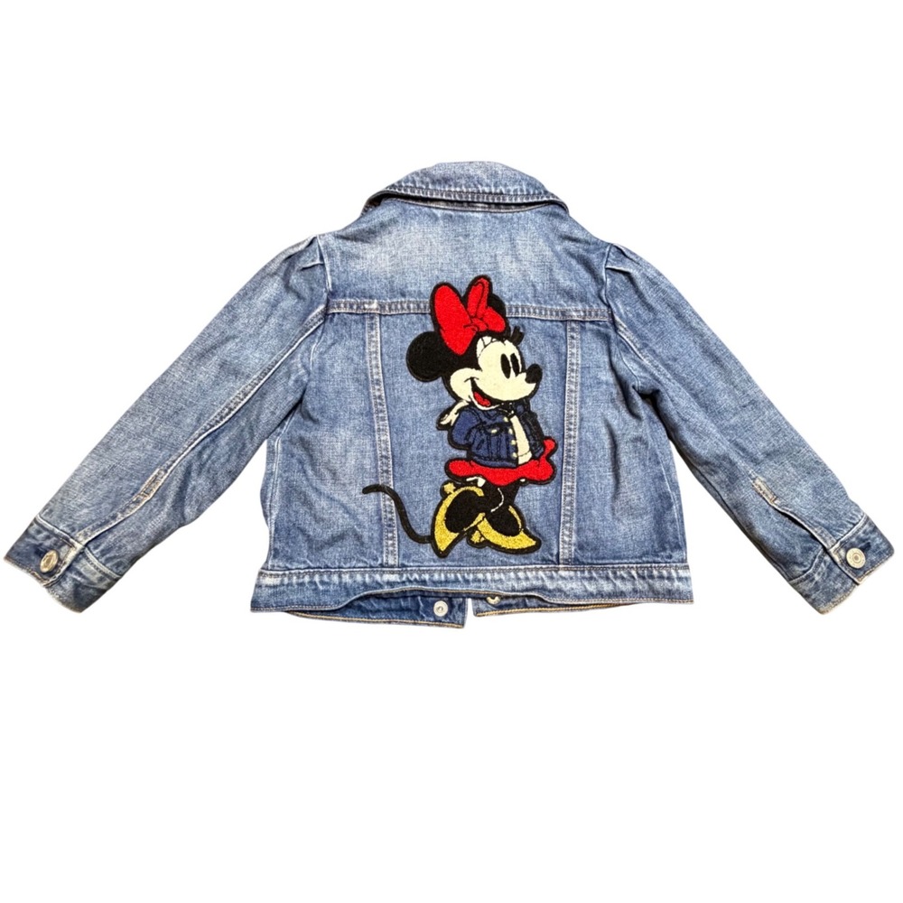 Gap Kids Disney Minnie Mouse Blue Denim  Jean‎ Jacket Size 4 Years Toddler